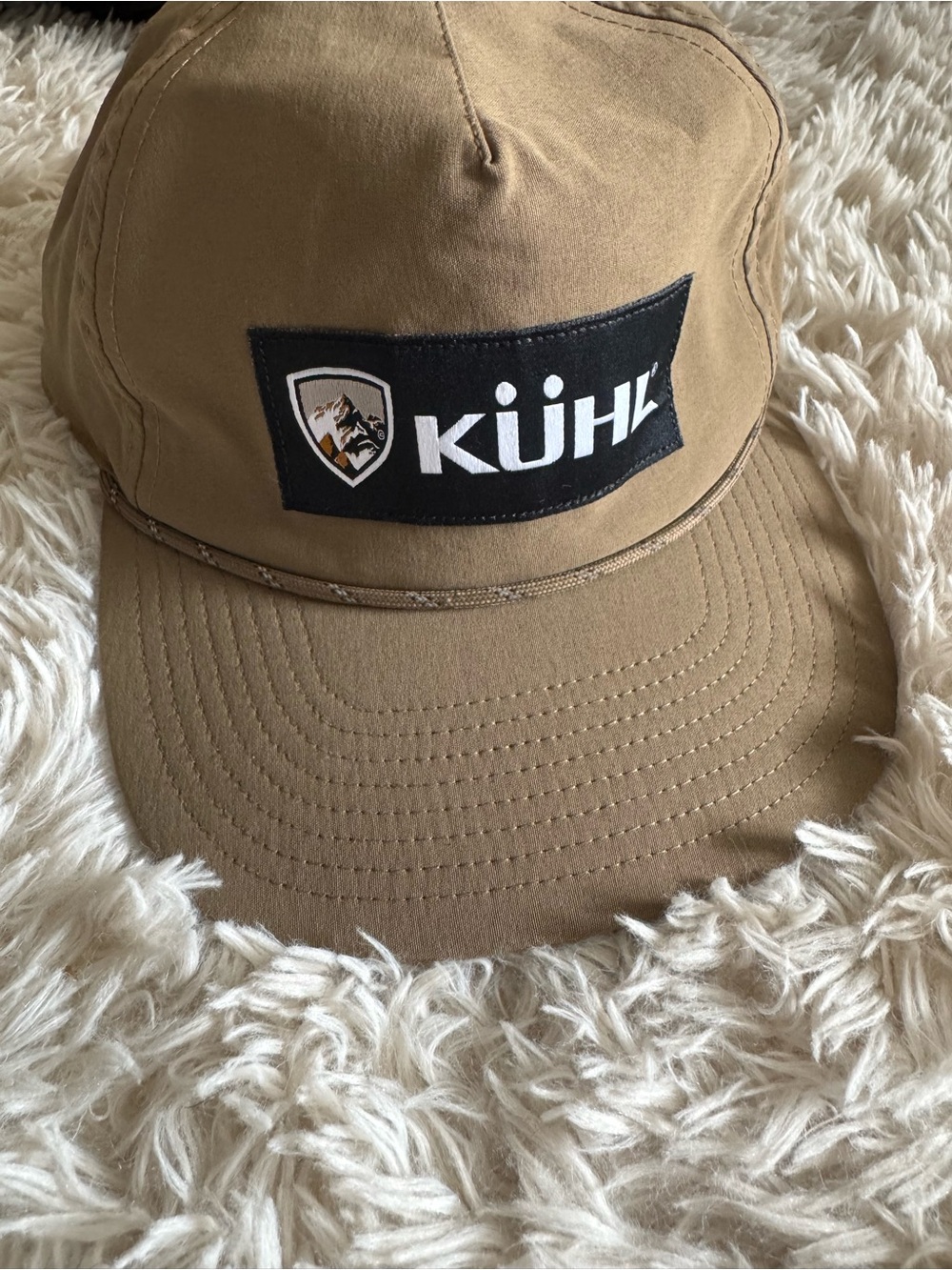 KÜHL Tan Five-Panel Outdoor Cap with Logo Patch